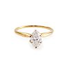 DIAMOND AND 14K GOLD ENGAGEMENT RING