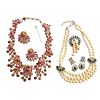 TWO CHRISTIAN DIOR COSTUME JEWELRY SUITES