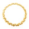 An 18K Solid Gold Wave Link Necklace by de Vroomen