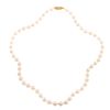 An 18 Inch Pearl Necklace with 14K Filigree Clasp