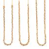 A Trio of Woven Link Necklaces in 14K & 18K