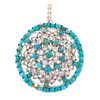 A Diamond & Turquoise Dome Pendant in Sterling