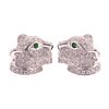 18K "Panthere de Cartier" Diamond Stud Earrings