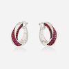 Mauboussin, Ruby and white gold earrings