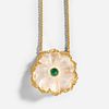 Buccellati, Frosted rock crystal and emerald necklace