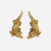 Barry Kieselstein-Cord, Gold 'Alligator' earrings