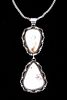 Navajo B. Lee White Buffalo Sterling Necklace