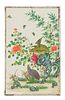 Chinese Famille Rose Plaque with Birds, Republic
