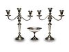 Sterling Candelabra Pair by W. Bell and Co.and Compote