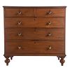 George III Walnut Two Over Three Drawer Chest