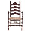 American Cherrywood Rush Seat Ladderback Arm Chair
