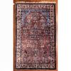 Antique Silk Dabir Kashan Rug, Persia, 4 x 6.4