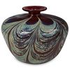 Signed Iridescent Art Glass Vase