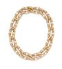 An 18 Karat Yellow Gold, Cultured Pearl and Diamond Necklace, 128.90 dwts.