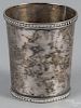 Philadelphia coin silver cup, mid 19th c., bearing the touch of Peter Krider