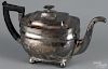 Canadian silver-plated teapot, 19th c., marked RG Montreal, 6 1/4'' h.