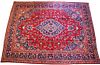 Mahal Persian Hand Knotted Wool Rug 1900's