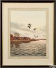 John Sudy (American 1880-1960), watercolor of ducks in flight, signed lower right, 18'' x 14''.