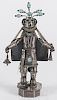 Sterling silver and turquoise Navajo Kachina doll, by Toby Henderson, signed, 14.3 ozt.