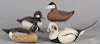 Four contemporary carved and painted duck decoys, by Ed Green, Anthony Hillman, Glenn Cooke