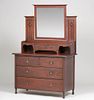 English Arts & Crafts Dresser with Mirror c1905