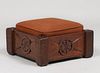 Navajo WPA Hand-Carved New Mexican Ottoman c1930s