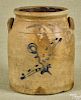 New York two-gallon stoneware crock, 19th c., impressed W Roberts Binghamton N.Y.