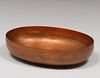 Arts & Crafts Hammered Copper Oval Fruit Bowl c1920