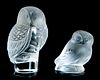 Two Lalique Owls: Shiver Owl & Nyctal Owl