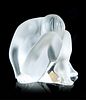 Lalique Crystal Sculpture 'The Meditation' w/Box