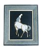 Contemporary Asian Horse Painting on Board, Signed