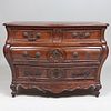 Early Louis XV Provincial Walnut BombÃ© Commode
