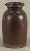 Delaware stoneware jar, late 19th c., impressed Wm. Hare/ Wilmington DE, 6 1/2'' h.