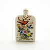 Chinese Vintage Porcelain Snuff Bottle, Birds And Flora