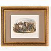 Framed Print, The Travelers Meeting With Minataree Indians