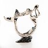 Zanfeld Large Handmade Copper Mermaid Sculpture Plated With Silver .999