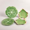 4 Bordallo Pinheiro Cabbage Leaf Platters