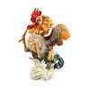 Albora Fighting Cock Rooster Figurine In Porcelain