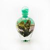 Jean-Claude Novaro Lg Green Glass Bottle Art W/Dauber