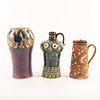 3 Doulton Lambeth Stoneware Jugs & Vase