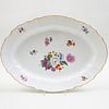Large German Porcelain Platter Decorated with Flower Sprays, Probably Helena Wolfson