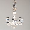Baroque Style White Painted Six-Light Chandelier 