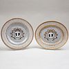 Two Continental Style Porcelain Silhouette Platters