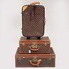 Two Vintage Louis Vuitton Hardcased Suitcases