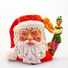 Royal Doulton Small Character Jug, Santa with Elf D7243