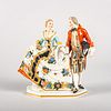 Vintage Sitzendorf Porcelain Couple Figurine
