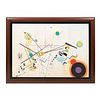 "Composición 8". Reproducción de la obra de Wassily Kandinsky. Óleo sobre lienzo. Con marco.