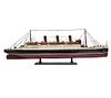 Ocean liner model of ship, wood,Queen Mary?