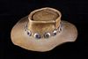 Vintage Cowboy Hat w/ Nickel Concho Band Accents
