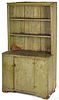 New England painted pine stepback cupboard